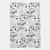 クックウェア白黒 キッチンタオル (縦)