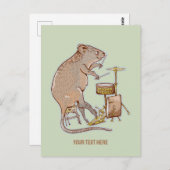 クックカオーストラリア動物太鼓 ポストカード (正面/裏面)