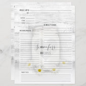 クックパーソナライズされたブックメイソンジャーレシピ挿入 (正面/裏面)