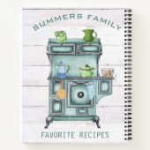クックブックウォーターカラーカントリーキッチンレシピファミリー ノートブック (裏面)