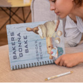 クックブックウォーターカラーレシピベーキングベークモノグラム ノートブック