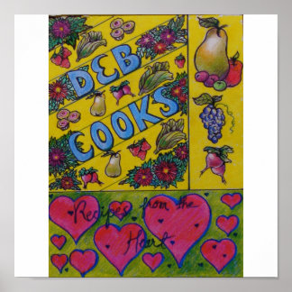 クックブックカバーアート – Deb調理師 ポスター
