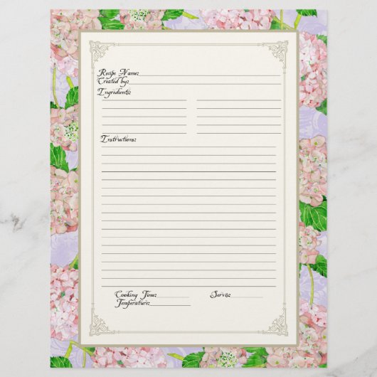 クックブックページピンクアジサイフォーマルレース (正面)