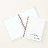 クックブックレシピ白黒モノグラム ノートブック (内部)