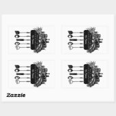 クックブック蔵書票シール 長方形シール (シート)