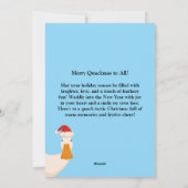 クックメリーマスクリスマスおもしろいかわいいアヒル シーズンカード (裏面)