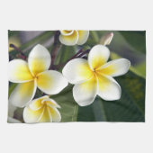クック諸島のプルメリアの花 キッチンタオル (横)