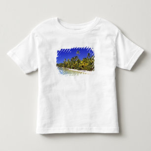 クック諸島のヤシの木が並ぶビーチ 6 トドラーTシャツ