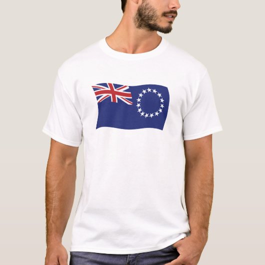 クック諸島の旗のTシャツ Tシャツ (正面)