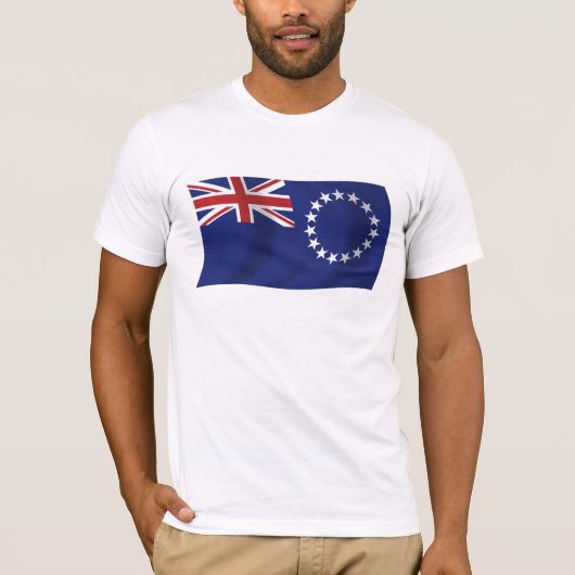 クック諸島の旗シャツ Tシャツ (正面)