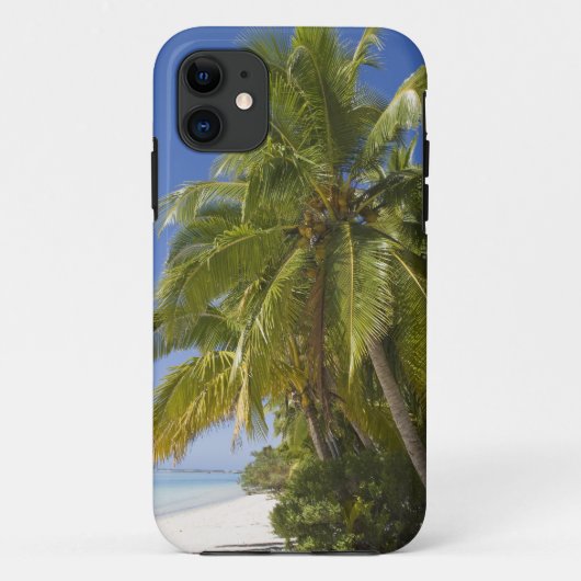 クック諸島アイタウタキのワン・フット島のビーチ Case-Mate iPhoneケース (裏面)