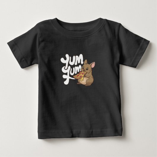 クック食べカのピザ ベビーTシャツ (正面)