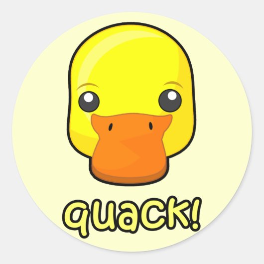 クック!アヒル ラウンドシール (正面)