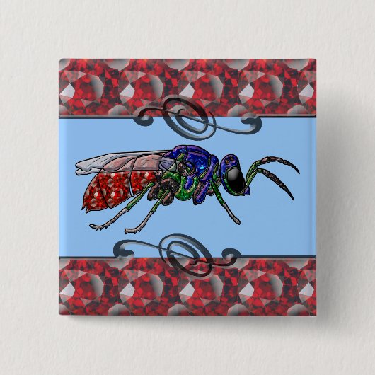 クッコワスプ 缶バッジ (正面)