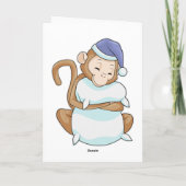 クッションとねむねむ猿 カード (裏面)