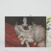 クッションに座ったふわふわの犬(ギュスターブクールベット) カード (スタンド正面)