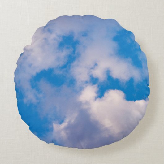 クッションの周りの雲 ラウンドクッション (正面)