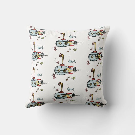 クッションウォー航海のターの下にかわいい潜水艦 クッション