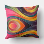 クッションカバー - アブストラクトアート クッション (裏面)