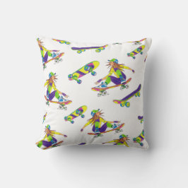 クッションカバー スケートボード少女パターン クッション