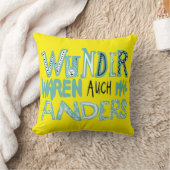 クッションカバー Wunder waren auch mal anders ドイツ語 クッション (ブランケット)