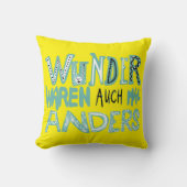 クッションカバー Wunder waren auch mal anders ドイツ語 クッション (正面)