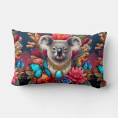 クッションコアラベアオーストラリア先住民フローラデザイン ランバークッション (裏面)