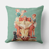 クッションレトロヴィンテージファミリー クッション (正面)