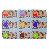 クッション柔らかく豪華な記憶泡、テディベア バスマット (正面)