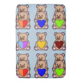 クッション柔らかく豪華な記憶泡、テディベア バスマット (正面縦)