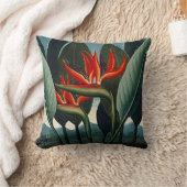 クッション植物の開花の極楽鳥 クッション (ブランケット)