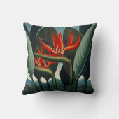 クッション植物の開花の極楽鳥 クッション (裏面)