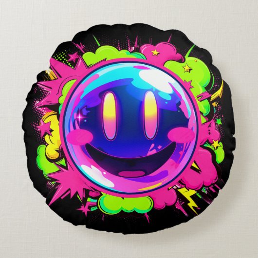 クッション|VACHABORG グッズ「 電光石火少女 Eccentric Flash Girl 」 ラウンドクッション (正面)