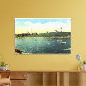 クッシング島の白い頭の景色 キャンバスプリント (インサイチュ (リビング))