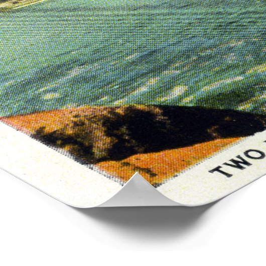 クッシング島の白い頭の景色 ポスター (角)