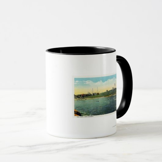 クッシング島の白い頭の景色 マグカップ (正面右)