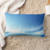 クッパーソナライズされたション – 青抽象芸術 ランバークッション (ブランケット)