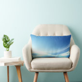 クッパーソナライズされたション – 青抽象芸術 ランバークッション (椅子)