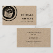 クッ素朴プケーキ·ロゴ·スタンプ·ビジネスカード 名刺 (正面/裏面)
