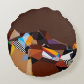 クッ芸術的ションユニークデザインクッションラグジュアリー ラウンドクッション (裏面)