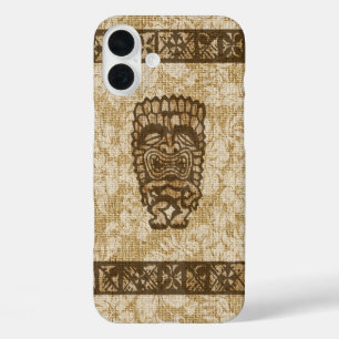 クティキハワイアンタパハイビスカストロピカル iPhone 16 PLUSケース