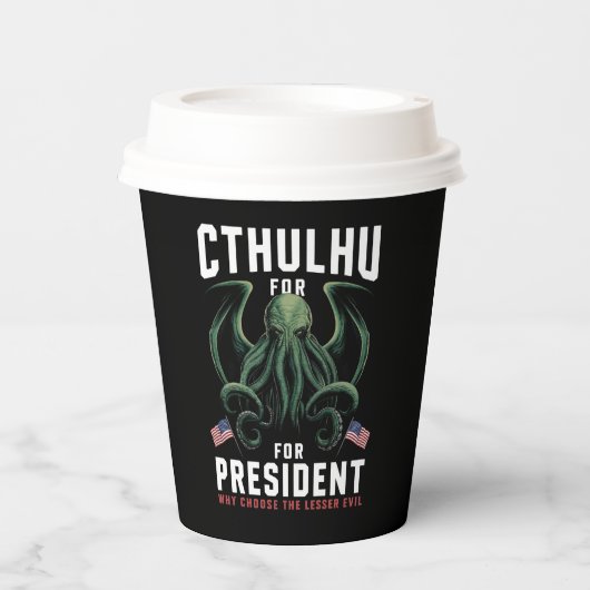 クテゥルフ大統領 Funny 2024選挙  紙コップ (正面)