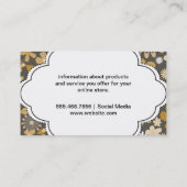 クテシーの花柄(黄色) 名刺 (裏面)