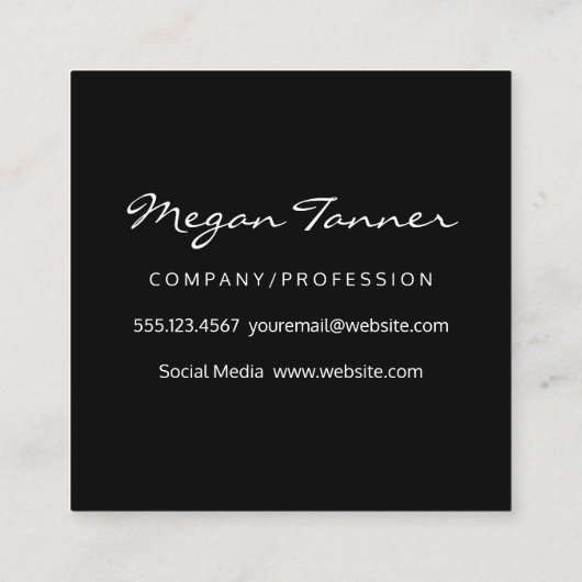 クテシーグレーハート スクエア名刺 (裏面)