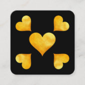 クテシー金ゴールドハート スクエア名刺 (正面)