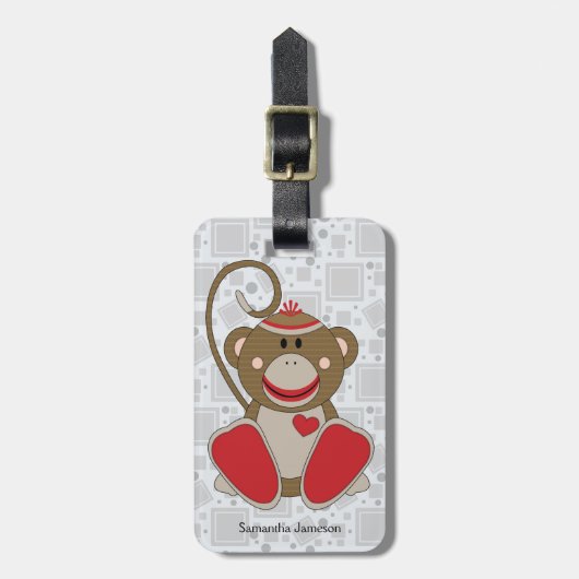 クテリンソックモンキー ラゲッジタグ (正面縦)
