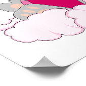 クテリンベビーガールエンジェルコアラベアオンクラウド ポスター (角)