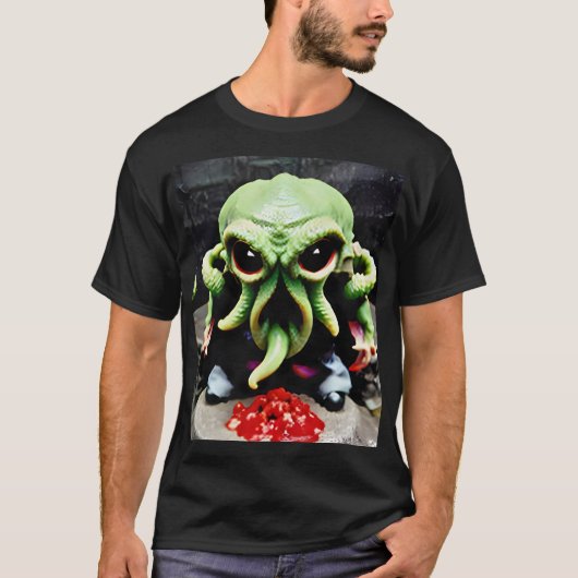 クトゥルフとディナー Tシャツ (正面)