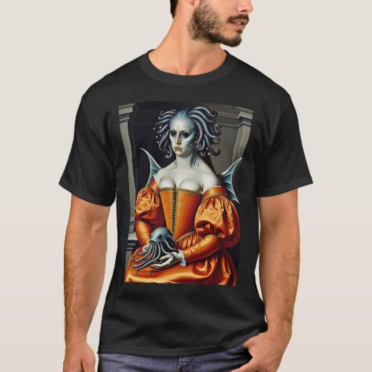クトゥルフの神話のLady Deep One インネスマスの住人 Tシャツ (正面)