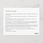 クトゥルフカップケーキのレシピカード ポストカード (裏面)